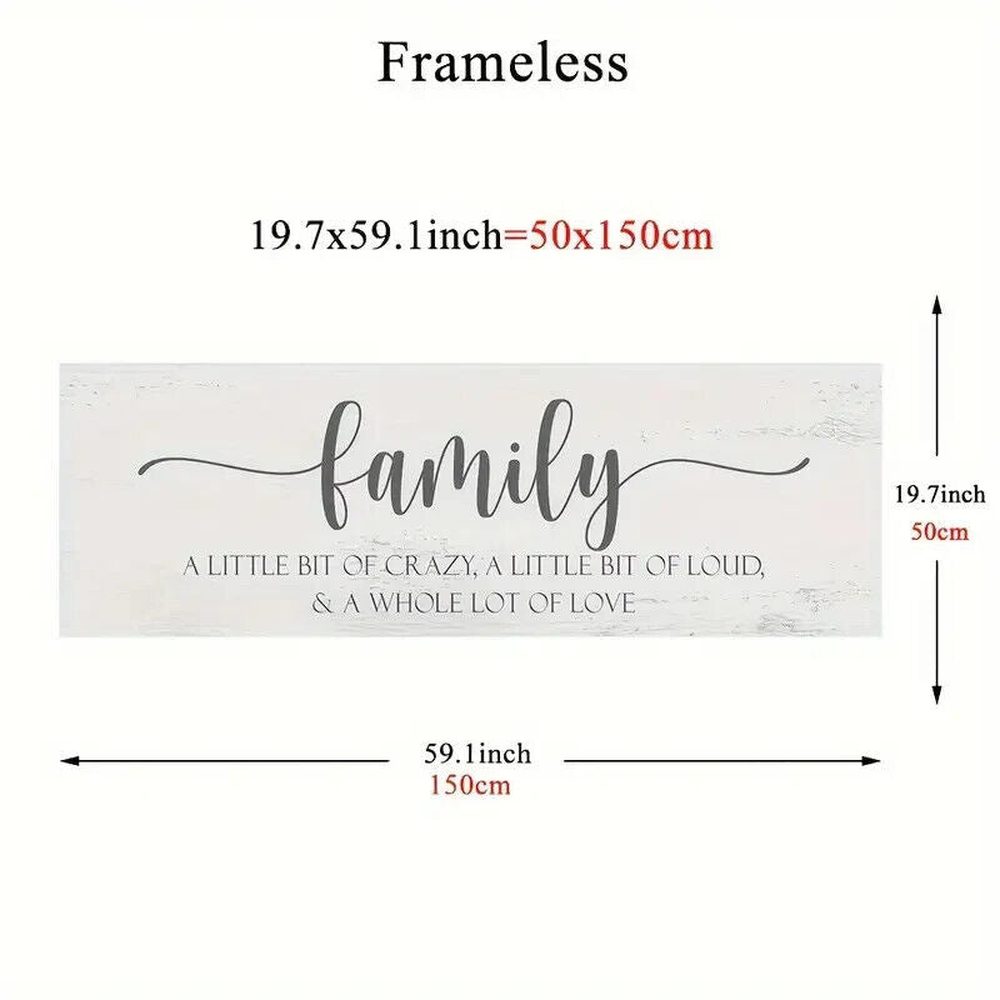 Family A Little Bit Of Crazy Canvas Art Print 19.7" x 59.1" NEW! Home & Garden:Home Décor:Posters & Prints Style Your Walls
